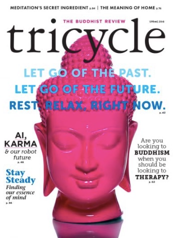 Buddha head magazine cover