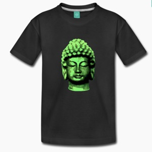 Buddha head on T-shirt