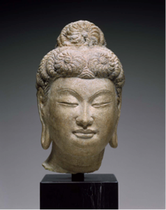 decapitated Buddha head